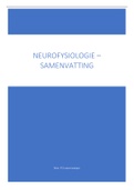 M7 Neurofysiologie -  samenvatting (technische geneeskunde)