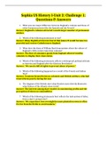 Sophia US History I-Unit 2&colon; Challenge 1&colon; Questions & Answers