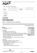 AQA-A-level PSYCHOLOGY Paper 1 Introductory topics in psychology