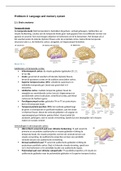 Probleem 2 Language and memory system - 3.6C Neuropsychologie