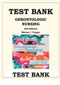 Gerontologic Nursing 6th Edition by Sue E. Meiner Jennifer J. Yeager Test Bank ISBN- 9780323498111
