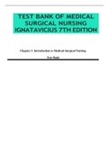 Test Bank of Medical surgical nursing ignatavicius 7th edition LATEST