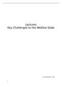 Samenvatting: hoorcolleges Key Challenges to the Welfare State 2022