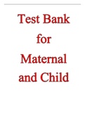 TESBANK FOR MATERNAL AND CHILD HEALTH NURSING 8TH ED BY PILLITTERI 