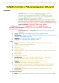 Summary NUR 2063 / NUR2063: Essentials of Pathophysiology Exam 2 Blueprint
