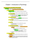World of Psychology Chapter 1 Notes