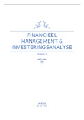Samenvatting financieel management en investeringsanalyse (HOC + gastlezingen)