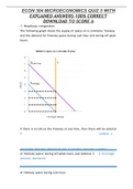 ECON 304 MICROECONOMICS QUIZ 5 WITH EXPLAINED ANSWERS 100% CORRECT DOWNLOAD TO SCORE A