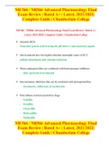 NR 566 &sol; NR566 Advanced Pharmacology Final Exam Review &vert; Rated A&plus; &vert; Latest&comma; 2021&sol;2022&vert; Complete Guide &vert; Chamberlain College