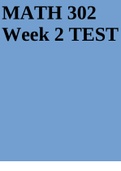 MATH 302 Week 2 TEST