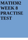 MATH302 WEEK 8 PRACTISE TEST