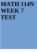 MATH 114N WEEK 7 TEST