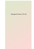 Managerial Finance (7th ed)