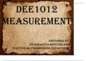 Class notes  BASIC MEASUREMENT IN ENGINEERING &lpar;DEE1012&rpar; 