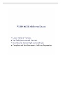 NURS 6521 Midterm Exam (4 Versions, 400 Q & A, Latest-2022) / NURS 6521N Midterm Exam / NURS6521 Midterm Exam / NURS6521N Midterm Exam: |Verified Q & A, Complete Document for EXAM|