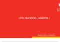 It discusses the types of proceedings found in a civil case