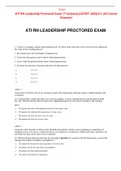 ATI RN Leadership Proctored Exam (7 Versions)(LATEST-2020/21, All Correct Answers)