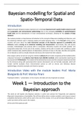Bayesian Modelling for Spatial and Spatio-temporal data