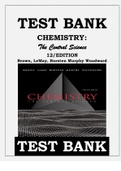 CHEMISTRY: The Central Science 12TH EDITION Brown, LeMay, Bursten Murphy Woodward TEST BANK ISBN-978-0321696724