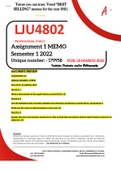 LJU4802 ASSIGNMENT 1 MEMO - SEMESTER 1 2022 - UNISA 