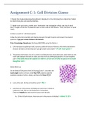 GIZMO Assignment C-1: Cell Division Gizmo (all answers are 100% correct)