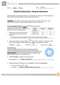Gizmos Student Exploration| Nuclear Reactions Answer Key <100% correct>