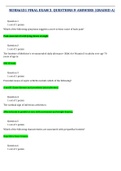 NURS6531 FINAL EXAM 2&period; QUESTIONS & ANSWERS &lpar;GRADED A&rpar;
