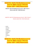 NUR2755 &sol; NUR 2755 Multidimensional Care IV &sol; MDC 4 Exam 3 Review &lpar;Latest  2021 &sol; 2022&rpar; Rasmussen