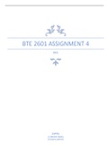 BTE2601 ASSIGNMENT 4 