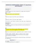 NURS4325 KNOWLEDGE CHECK &num;1 Questions and Answers