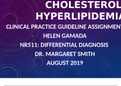 NR 511 Week 7 CPG Presentation – Cholesterol – Hyperlipidemia:Chamberlain College Of Nursing.