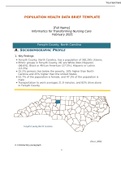 WGU D029 POPULATION HEALTH DATA BRIEF Forsyth County, North Carolina  Informatics for Transforming Nursing Care February 2021