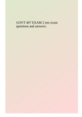 GOVT 407 EXAM 2 test exam questions and answers&period;