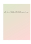 ATI Care of Children RN 2019 Proctored Exam