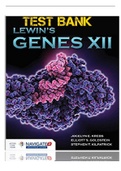 Test bank for Lewin’s GENES XII|2022 UPDATE|