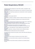 Peds Respiratory NCLEX Questions and Answers Latest 2022&lpar;100&percnt; Verified&rpar;