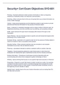 Security&plus; Cert Exam Objectives SYO-601 with complete solution