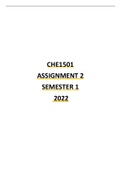 CHE1501 ASSIGNMENT 2 2022