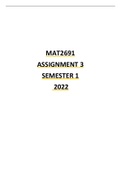 MAT2691 ASSIGNMENT 3 SEM 1 2022