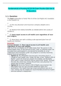 Fundamentals of Nursing NCLEX RN Exam Practice Q&A Set 8