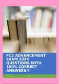 FC2 ADVANCEMENT EXAM 2024 QUESTIONS WITH 100&percnt; CORRECT ANSWERS&excl;&excl;