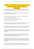 CNML & NE-BC Review Questions with 100&percnt; Verified Correct Answers 2024&sol;2025