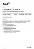 AQA AS English Literature B paper 1A June 2024 QUESTION PAPER- 7716&sol;1A
