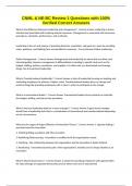 CNML & NE-BC Review 1 Questions with 100&percnt; Verified Correct Answers
