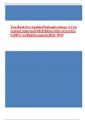 Test Bank For Pathophysiology&colon; A Practical Approach 5th Edition by Lachel Story&comma; ISBN NO&colon; 9781284288094&vert; Complete Guide A&plus;