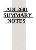 ADL2601 - Administrative Law summary notes & STUDY PACK ADL2601.