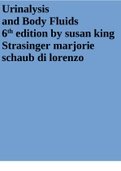 Urinalysis and Body Fluids 6 th edition by susan king Strasinger marjorie schaub di lorenzo 