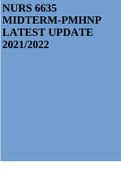 NURS 6635 MIDTERM-PMHNP LATEST UPDATE 2021/2022