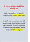 Life&comma; health&comma; & accident insurance exam QUESTIONS & ANSWERS&lpar;RATED A&rpar;