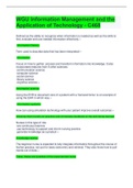WGU Information Management and the Application of Technology - C468 Questions And Answers&sol;Top score
